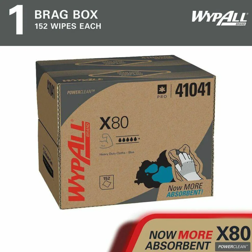Kimberly-Clark Professional Wipers Wypall X80 Brag Box , Box Of 160