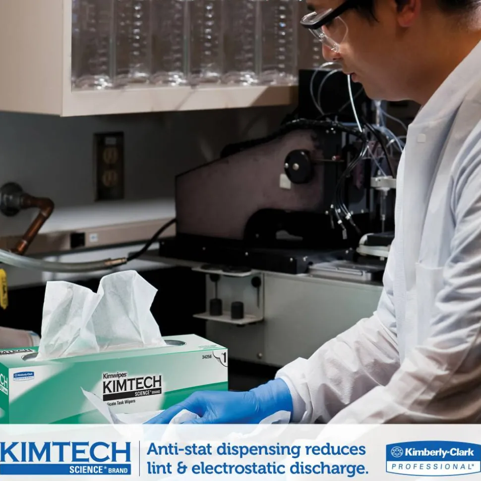 Kimberly-Clark Professional Kimtech Science Kimwipes Pop-Up Box, 14 7/10" x 16 3/5", 144/Box