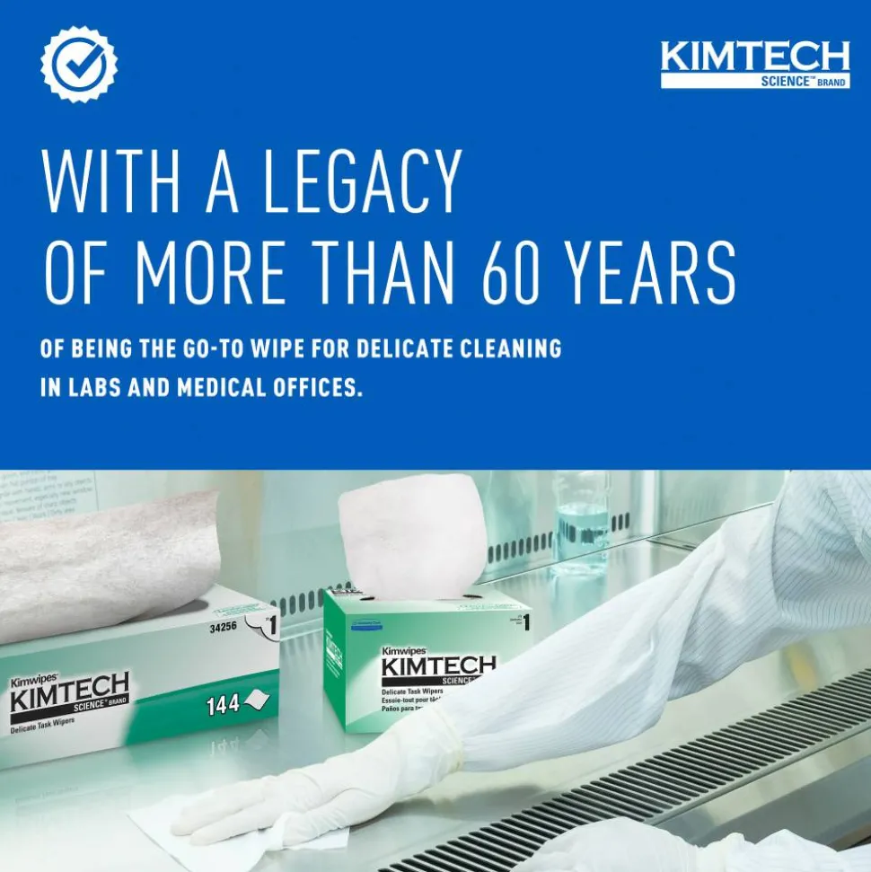 Kimberly-Clark Professional Kimtech Science Kimwipes Pop-Up Box, 14 7/10" x 16 3/5", 144/Box