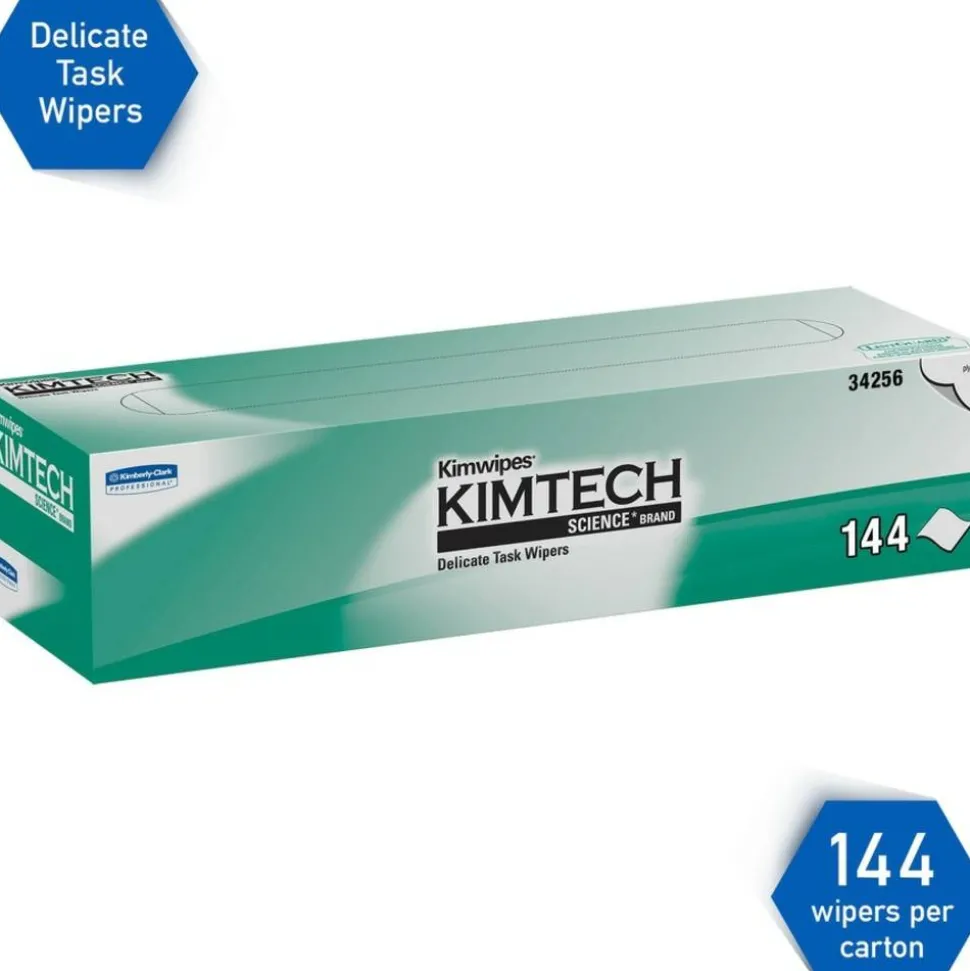 Kimberly-Clark Professional Kimtech Science Kimwipes Pop-Up Box, 14 7/10" x 16 3/5", 144/Box