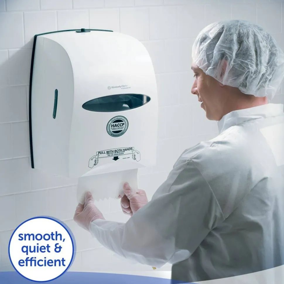 Kimberly-Clark Sanitouch Wall-Mount Hard Roll Towel Dispenser, 16 1/8" x 12 5/8" x 10 1/4", White