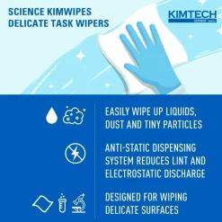 KIMTECH Kimwipes Delicate Task Wipers - 1 Ply - 4.40