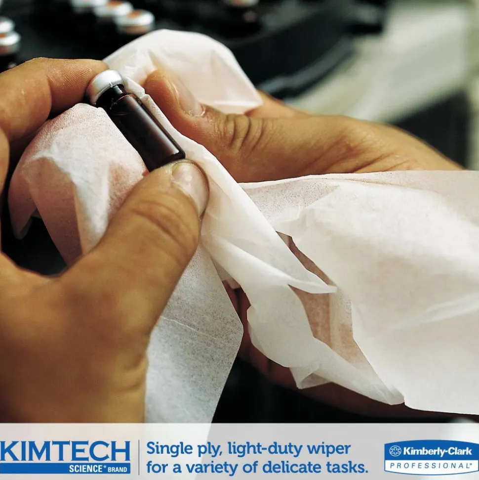 KIMTECH Kimwipes 1-Ply Delicate Task Wipers, 4-7/16" x 8-7/16", White, Box Of 280 Wipes