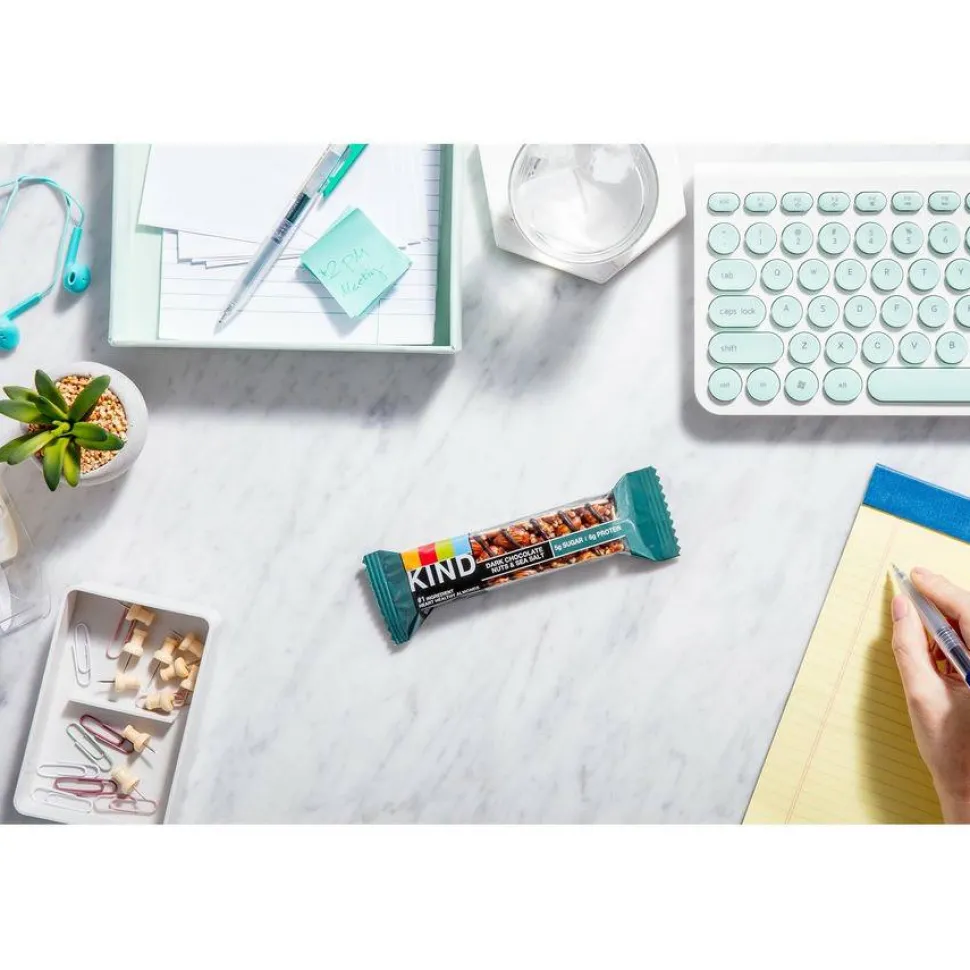 KIND Dark Chocolate, Nuts & Sea Salt Bars, 1.41 Oz, Box Of 12