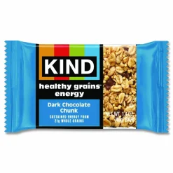 KIND Healthy Grains Energy Dark Chocolate Chunk Bars, 1.4 oz Bar, 10/Box