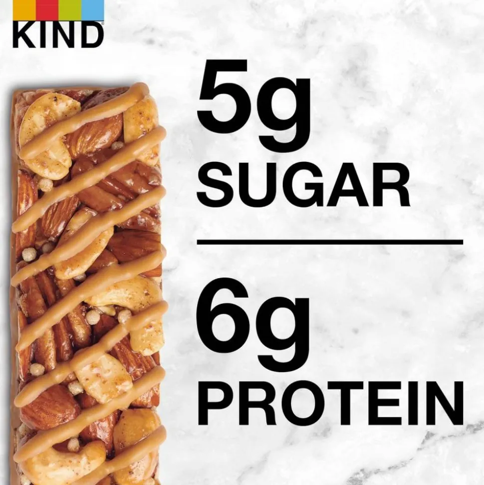 KIND Healthy Snack Bars, Sea Salt/Caramel/Almond, 1.4 Oz, Box Of 12 Bars