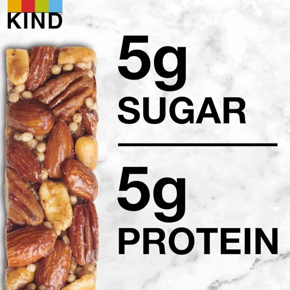 KIND Maple Glazed Pecan And Sea Salt Nut And Spice Bars, 1.4 Oz, Box Of 12