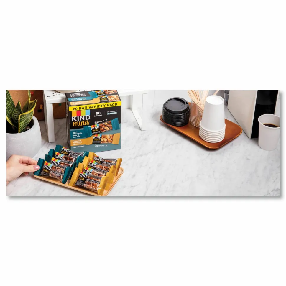 KIND Minis Nuts & Sea Salt Nut Bars Variety - Cholesterol-free, Gluten-free, Low Glycemic, Trans Fat Free, Low Sugar, Low Sodium - 27964