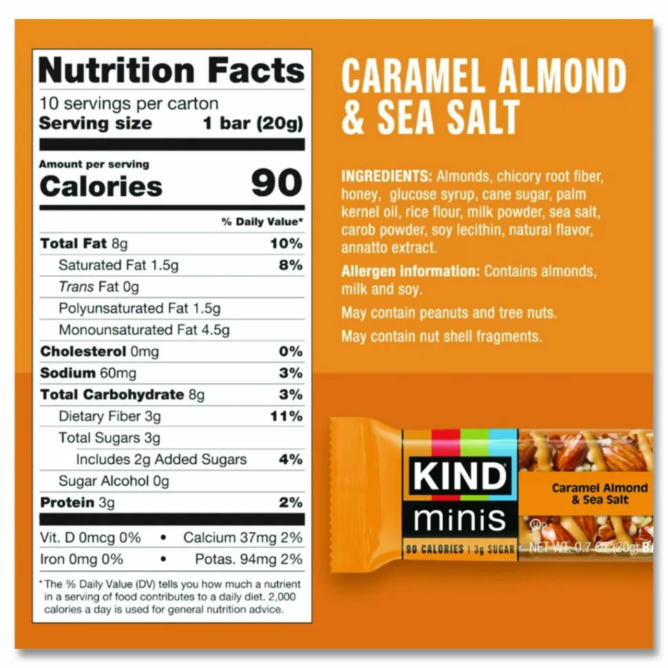 KIND Minis Nuts & Sea Salt Nut Bars Variety - Cholesterol-free, Gluten-free, Low Glycemic, Trans Fat Free, Low Sugar, Low Sodium - 27964
