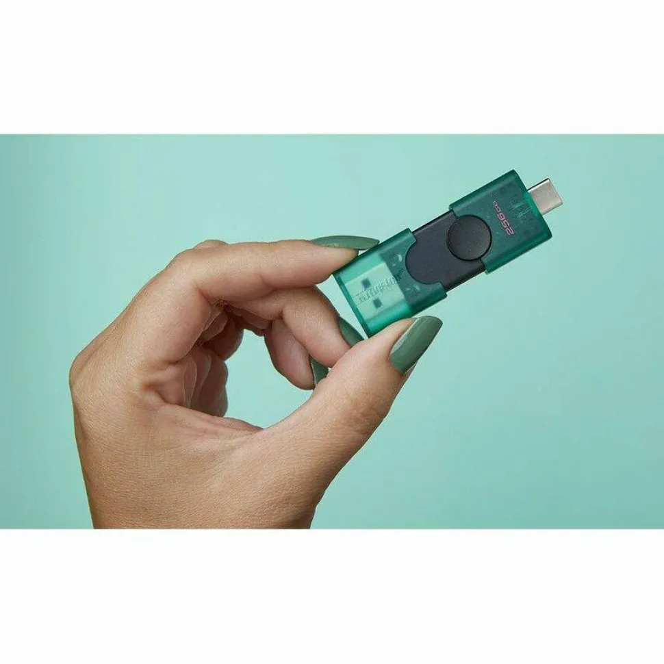 Kingston DataTraveler Duo 256GB (USB 3.2 (Gen 1) Type A + USB 3.2 (Gen 1) Type C) On-The-Go Flash Drive