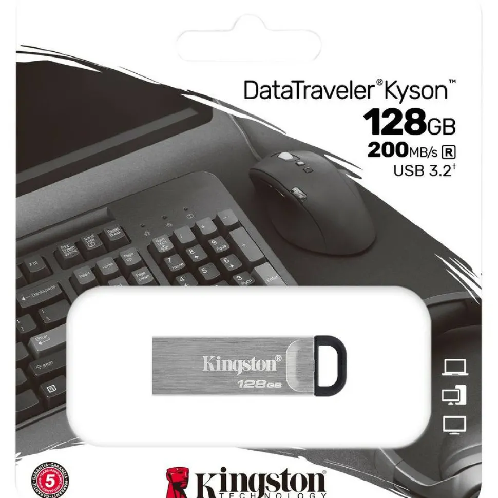 Kingston DataTraveler Kyson 128GB USB 3.2 (Gen 1) Type A Flash Drive