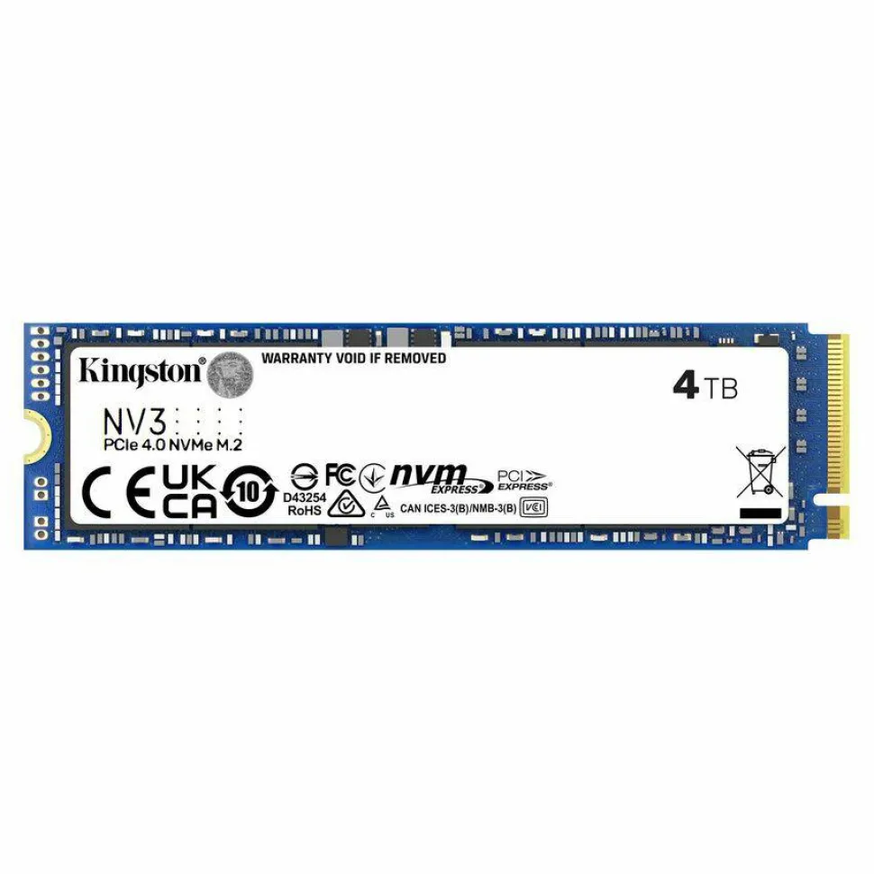 Kingston NV3 4 TB Solid State Drive - M.2 2280 Internal - PCI Express NVMe (PCI Express NVMe 4.0 x4)