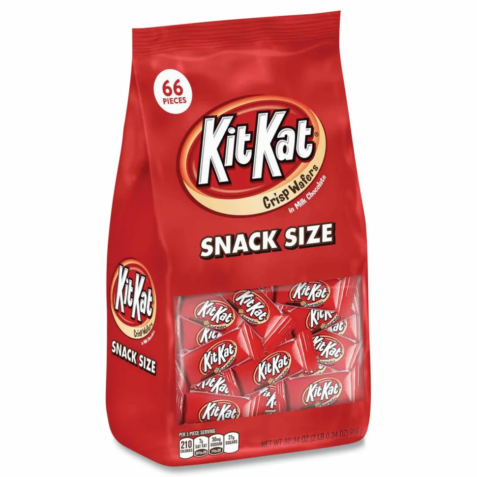 Kit Kat Snack Size, Crisp Wafers in Milk Chocolate, 32.34 oz Bag