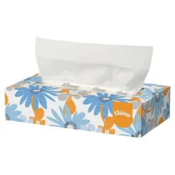 Kleenex FSC Certified 2-Ply Facial Tissues, 8 2/5" x 8 3/5", White, 125 Tissues Per Box, Case Of 48 Boxes