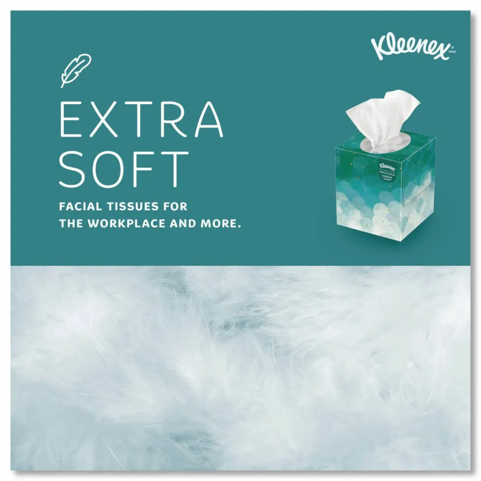 Kleenex Professional Facial Tissue, Pop-Up Box, 2-Ply, White, 90 Sheets/Box, 36 Boxes/Carton