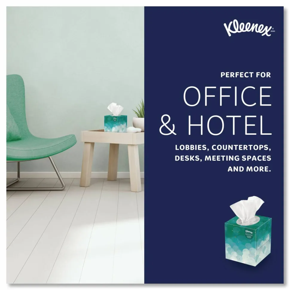 Kleenex Professional Facial Tissue, Pop-Up Box, 2-Ply, White, 90 Sheets/Box, 36 Boxes/Carton