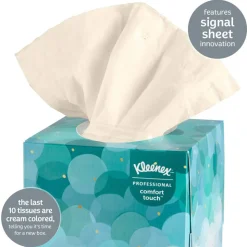 Kleenex Professional Facial Tissue, Upright Facial Tissue Cube Boxes for Business, 90 Sheets, 6 Boxes