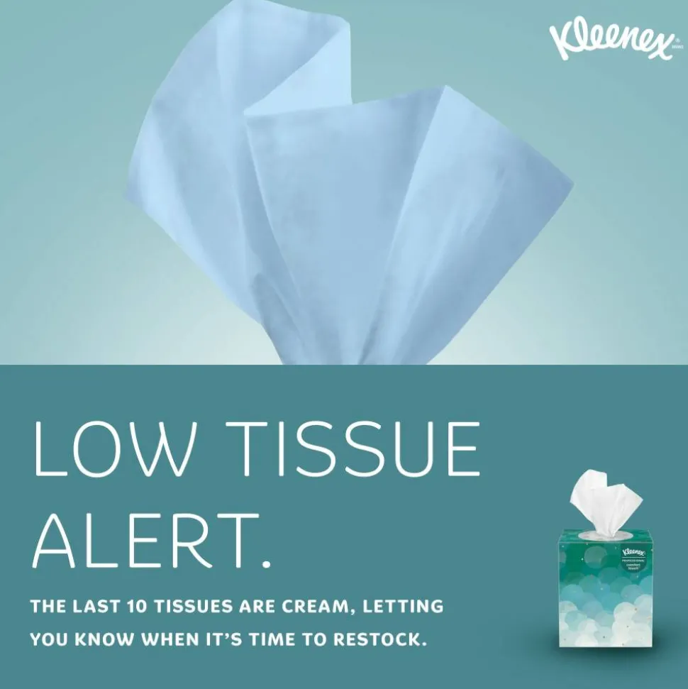 Kleenex Professional Facial Tissue, Upright Facial Tissue Cube Boxes for Business, 90 Sheets, 6 Boxes