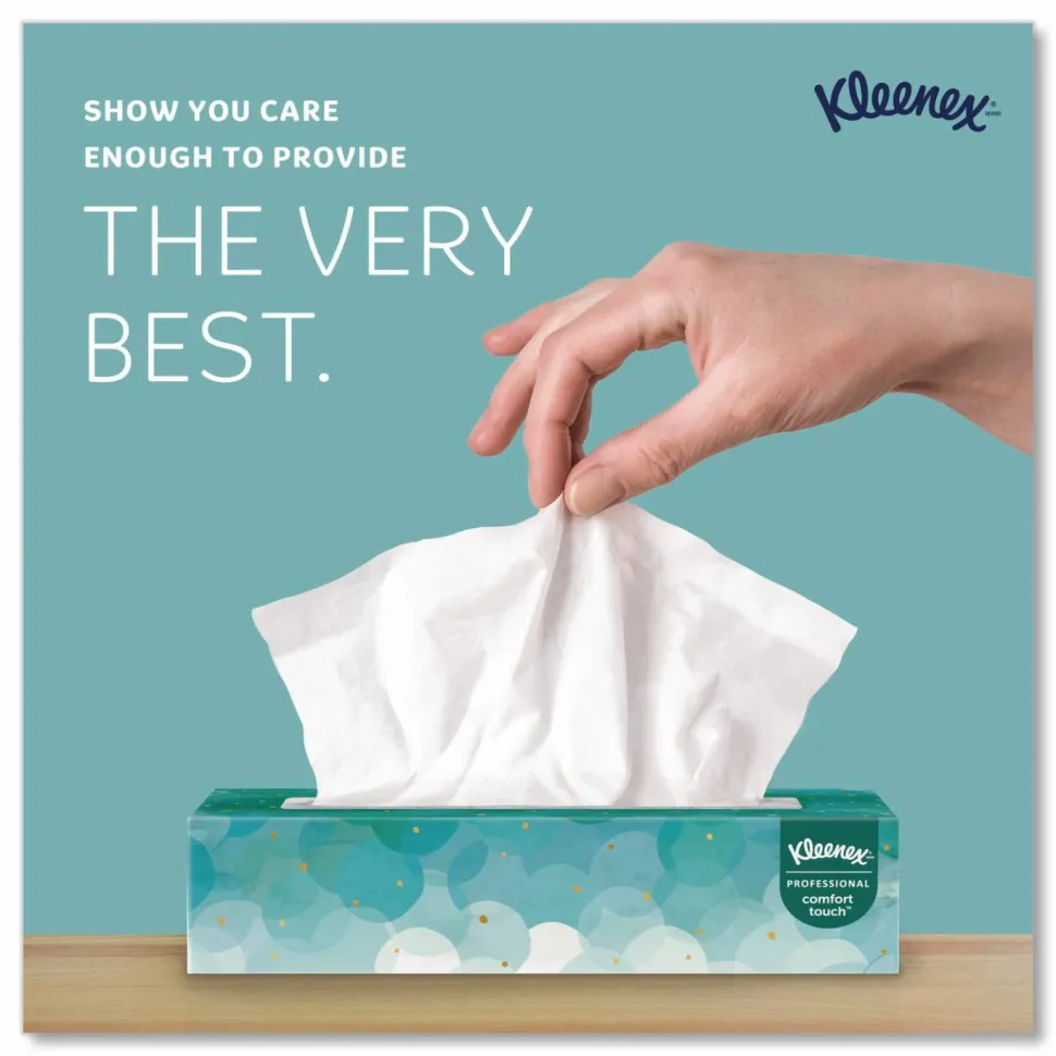 Kleenex White Facial Tissue for Business, Pop-Up Box, 2-Ply, 100 Sheets/Box, 36 Boxes/Carton