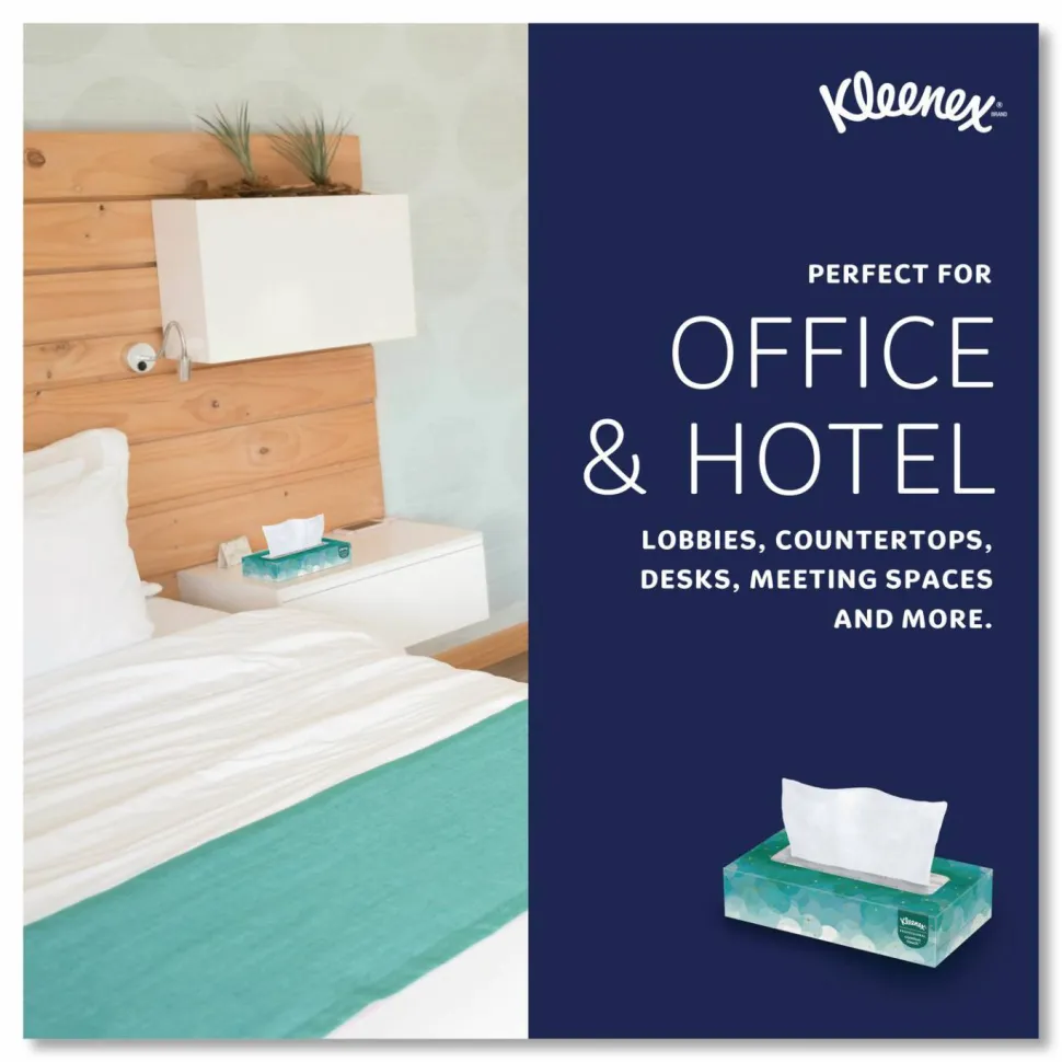 Kleenex White Facial Tissue for Business, Pop-Up Box, 2-Ply, 100 Sheets/Box, 36 Boxes/Carton