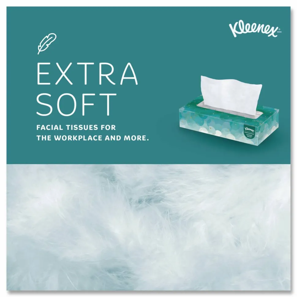 Kleenex White Facial Tissue for Business, Pop-Up Box, 2-Ply, 100 Sheets/Box, 36 Boxes/Carton