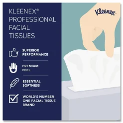 Kleenex White Facial Tissue for Business, Pop-Up Box, 2-Ply, 100 Sheets/Box, 36 Boxes/Carton