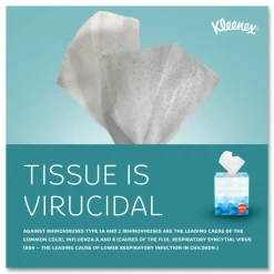 Kleenex Anti-Viral 3-Ply Facial Tissue, White, 68 Sheets Per Box, Carton Of 12