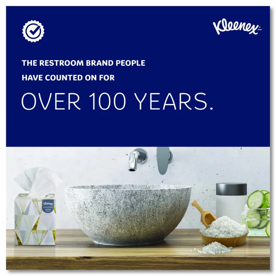 Kleenex Anti-Viral 3-Ply Facial Tissue, White, 68 Sheets Per Box, Carton Of 12