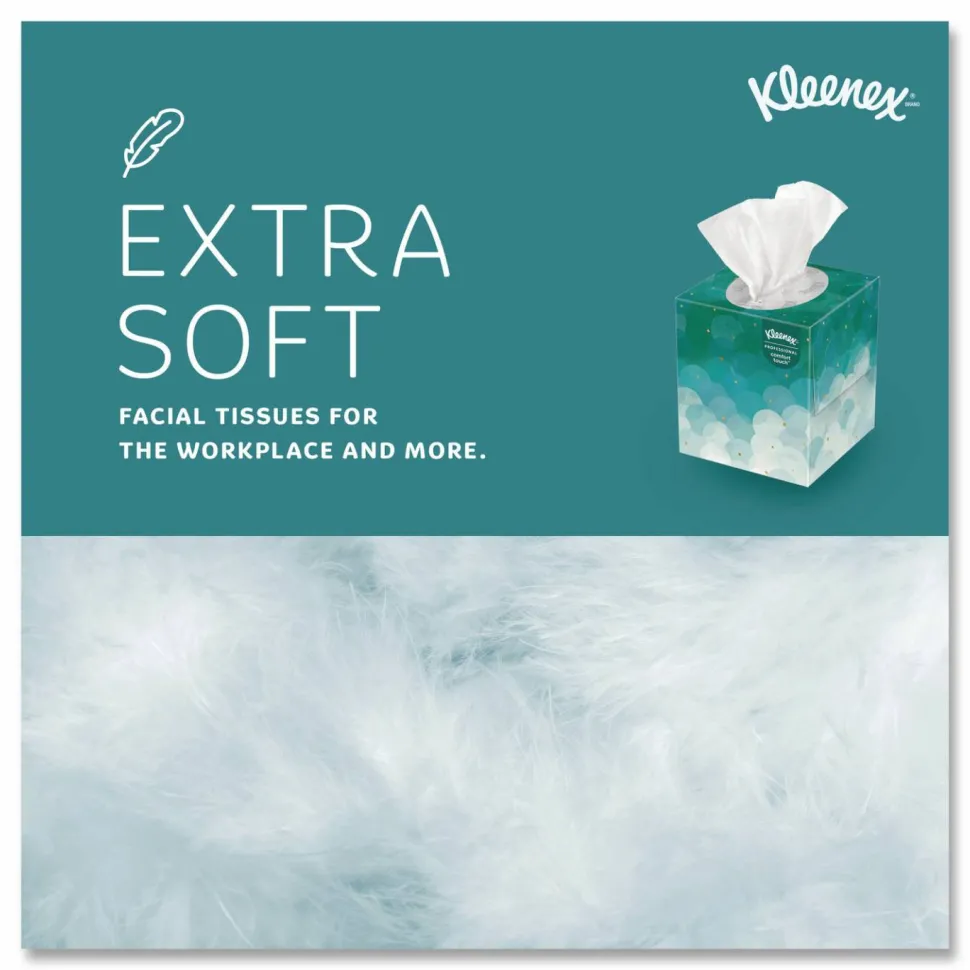 Kleenex Boutique 2-Ply Facial Tissue, White, 95 Sheets Per Box, Carton Of 36 Boxes