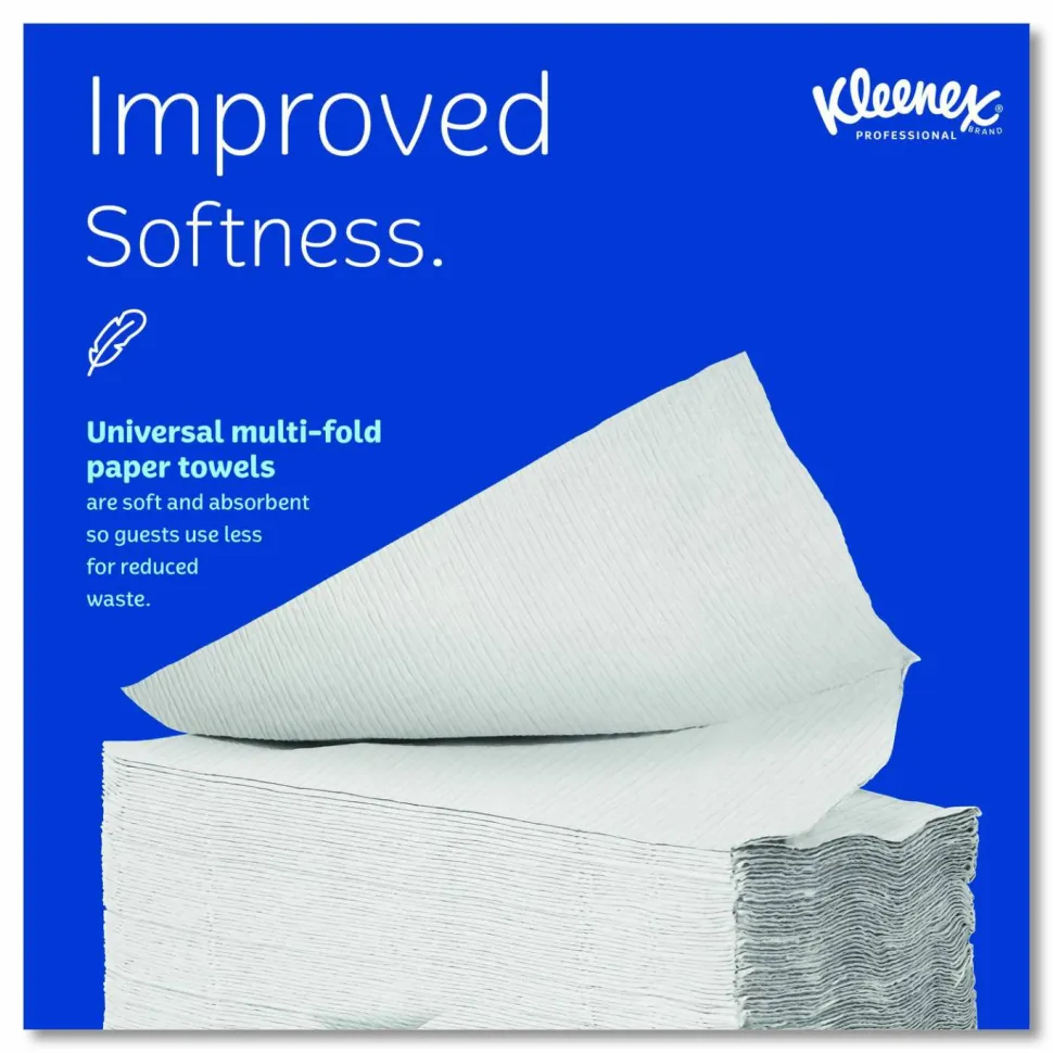 Kleenex Multifold Paper Towels (01890), White, 16 Packs / Case, 150 Tri Fold Paper Towels / Pack, 2,400 Towels / Case