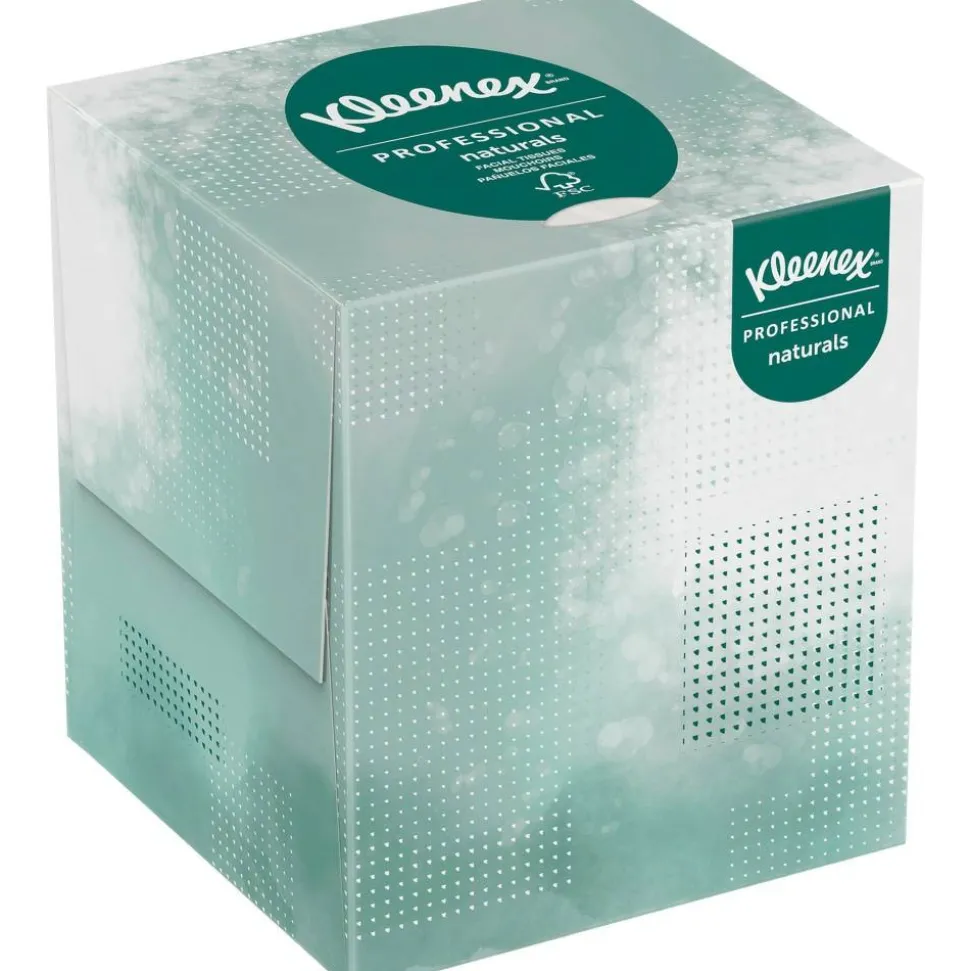 Kleenex Naturals Premium Facial Tissue, 95 Sheets Per Cube