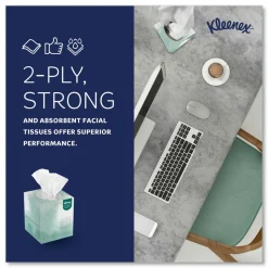 Kleenex Naturals Premium Facial Tissue, 95 Sheets Per Cube