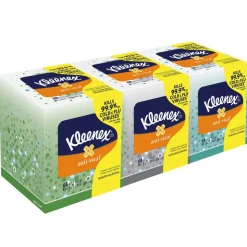 Kleenex Professional Anti-Viral 3-Ply Facial Tissues, White, 55 Tissues Per Box, Pack Of 3 Boxes