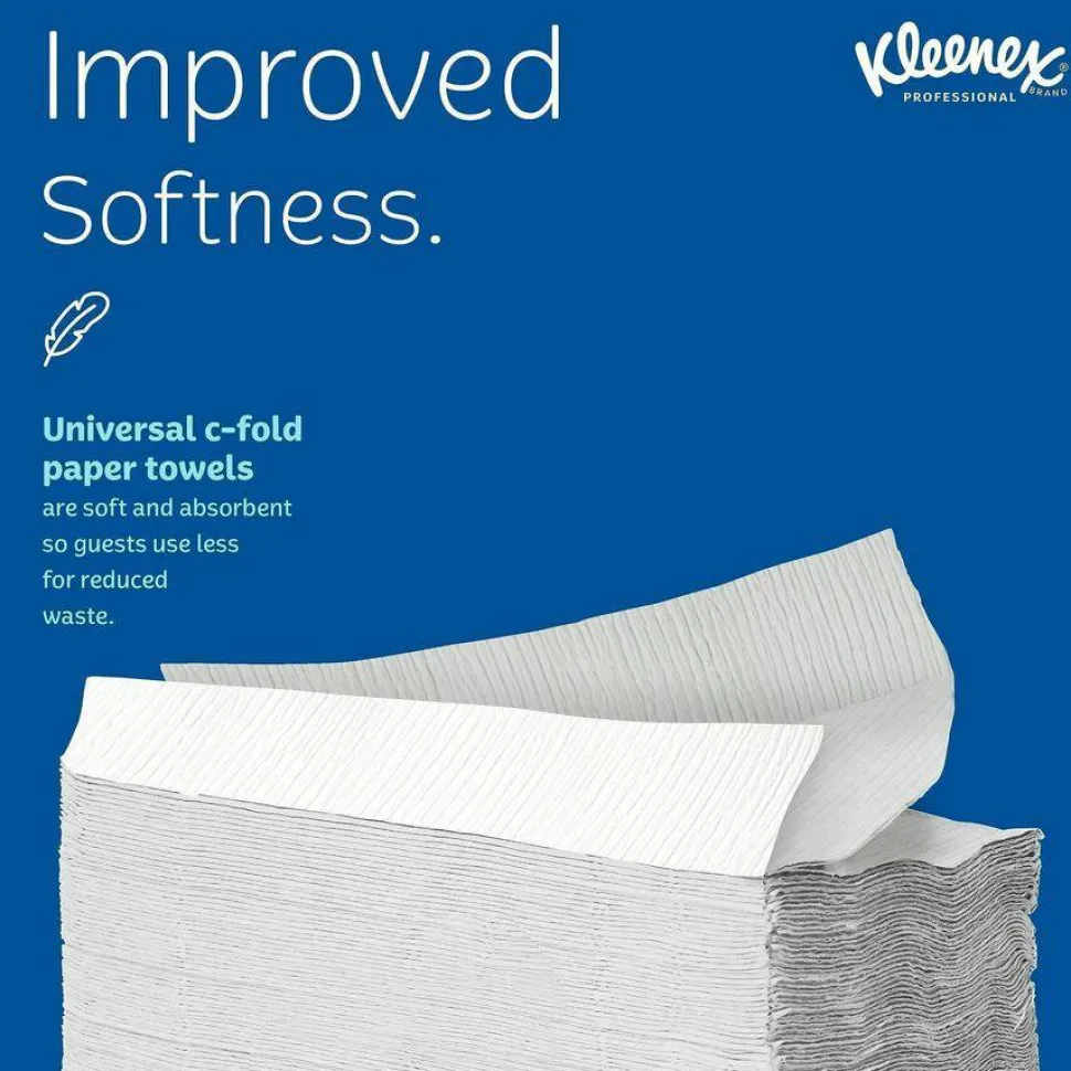 Kleenex Professional C-Fold Paper Towels, 150 Sheets Per Pack, Case of 16 Packs