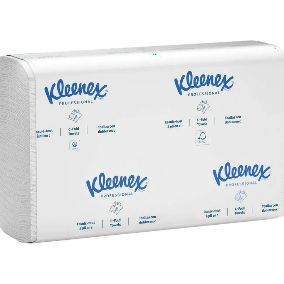 Kleenex Professional C-Fold Paper Towels, 150 Sheets Per Pack, Case of 16 Packs