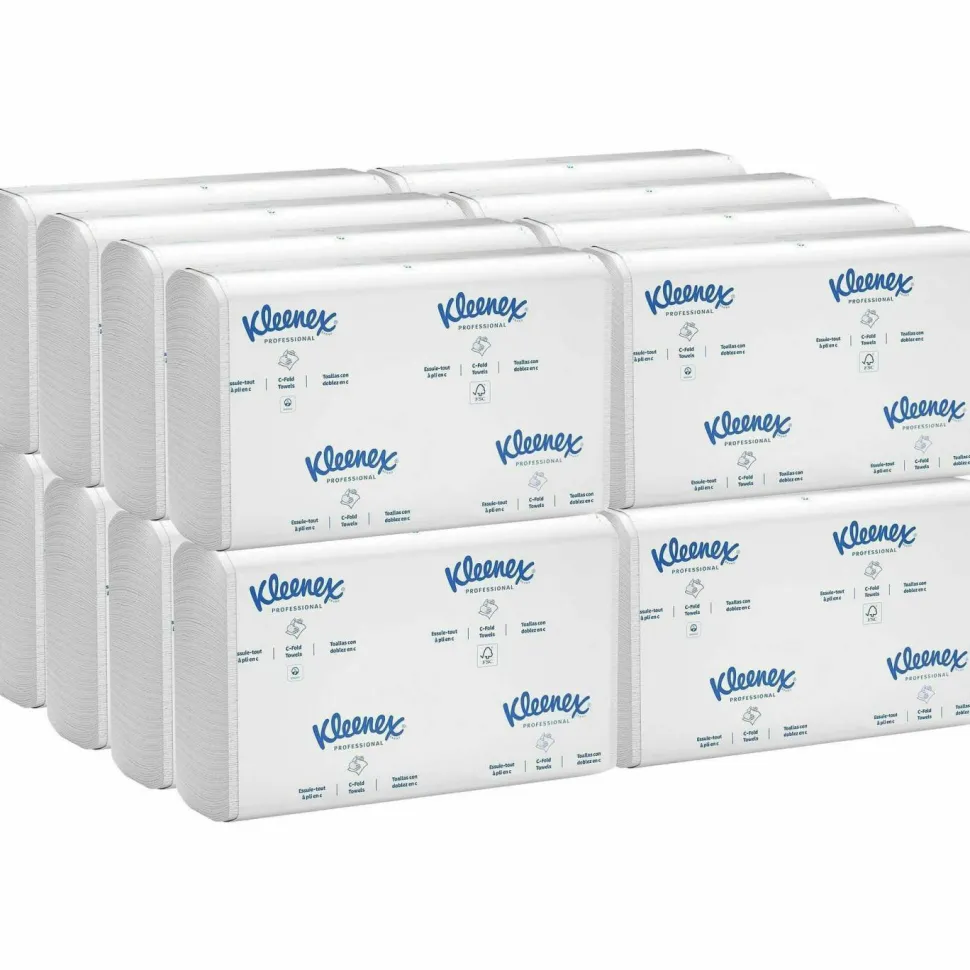 Kleenex Professional C-Fold Paper Towels, 150 Sheets Per Pack, Case of 16 Packs