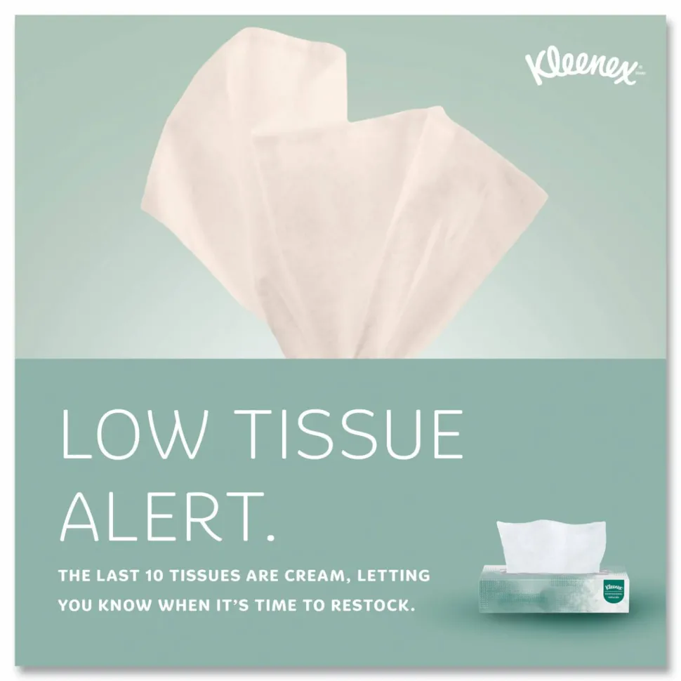 Kleenex Professional Naturals Facial Tissue, 2-Ply, White, Flat Facial Tissue Boxes for Business, 125 Sheets Per Box, Case of 48 Boxes