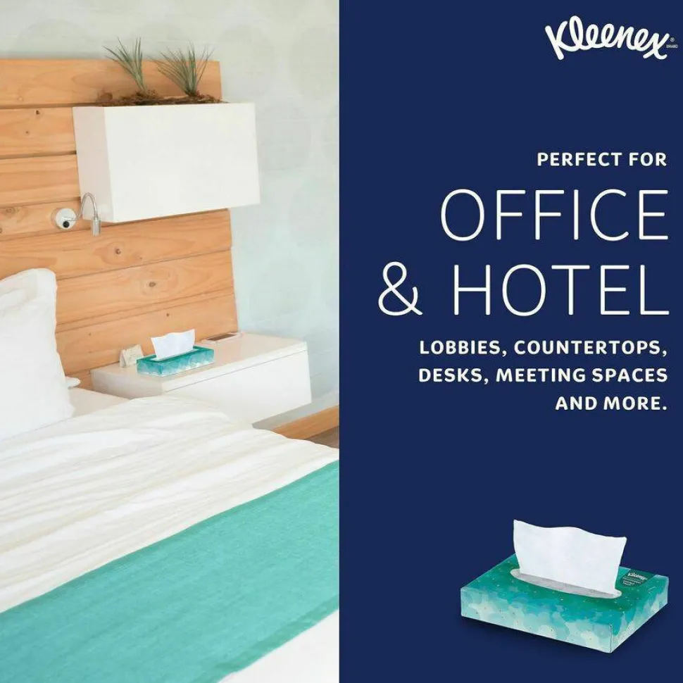 Kleenex Professional White Facial Tissue Junior Pack, 2-Ply, 48 Sheets/Box, 64 Boxes/Carton