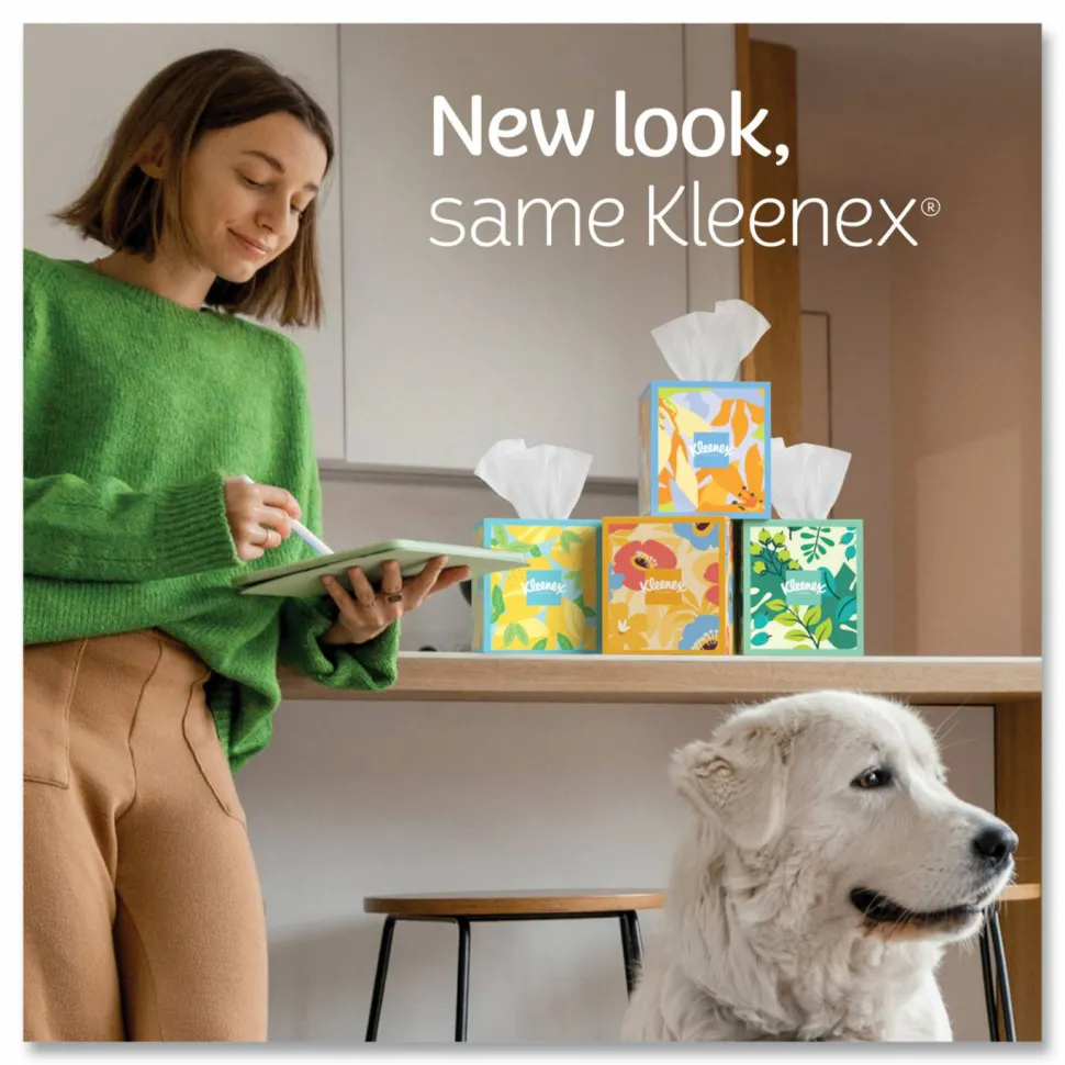 Kleenex Soothing Lotion Facial Tissue, 3-Ply, White, 60 Sheets/Box, 27 Boxes/Carton
