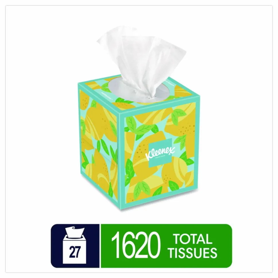 Kleenex Soothing Lotion Facial Tissue, 3-Ply, White, 60 Sheets/Box, 27 Boxes/Carton