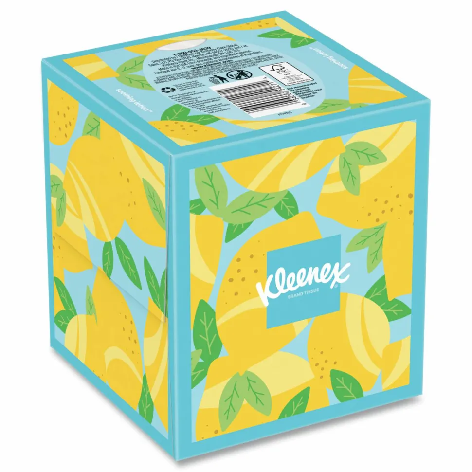 Kleenex Soothing Lotion Facial Tissue, 3-Ply, White, 60 Sheets/Box, 27 Boxes/Carton