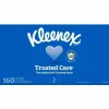 Kleenex Trusted Care Facial Tissue, 2-Ply, White, 160 Sheets/Box, 3 Boxes/Pack, 12 Packs/Carton