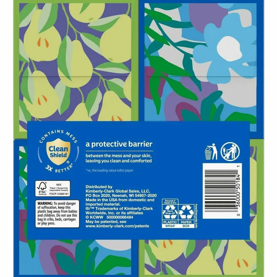 Kleenex Trusted Care 2-Ply Facial Tissues, White, 70 Tissues Per Box, Pack Of 4