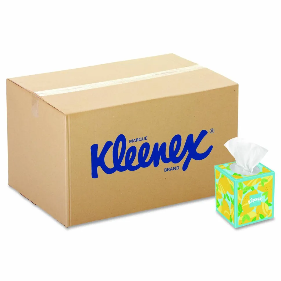 Kleenex Ultra Soft Facial Tissue, 3-Ply, White, 60 Sheets/Box, 18 Boxes/Carton