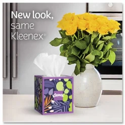 Kleenex Ultra Soft Facial Tissue, 3-Ply, White, 60 Sheets/Box, 4 Boxes/Pack, 12 Packs/Carton