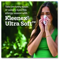Kleenex Ultra Soft Facial Tissue, 3-Ply, White, 120 Sheets/Box, 4 Boxes/Pack, 8 Packs/Carton