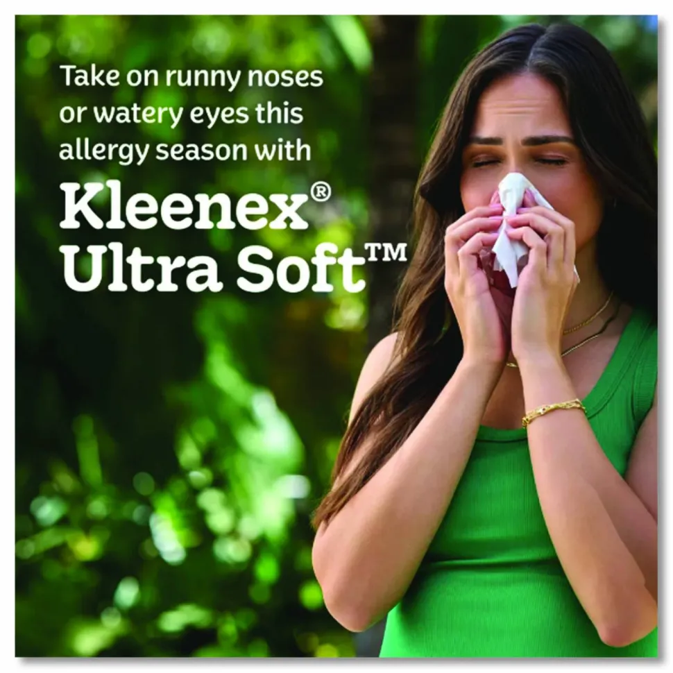 Kleenex Ultra Soft Facial Tissue, 3-Ply, White, 120 Sheets/Box, 6 Boxes/Pack, 4 Packs/Carton