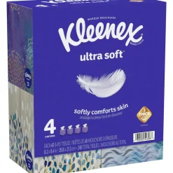Kleenex Ultra Soft 3-Ply Unscented Tissues, 8-1/4