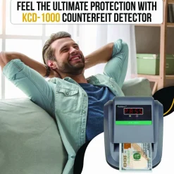 Kolibri KCD-1000 Counterfeit Detector for USD, 10 Detection Methods, 5.1