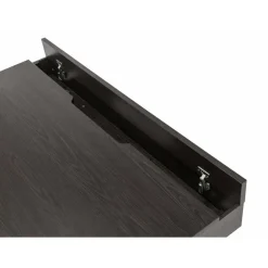 Koru Electric 59"W L-Shaped Height-Adjustable Standing Desk with Integrated Power & Charging, Espresso Oak